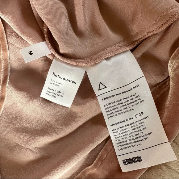 Reformation Duchess Blush Pink Velvet Tank Top - Picture 8 of 9
